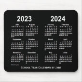 2023-2024 Neon White School Calendar von Janz Mousepad (Vorne)