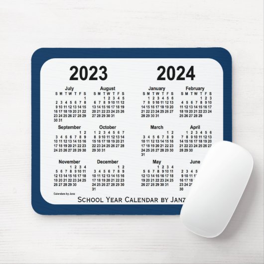 2023-2024 Police Box Blue School Calendar by Janz Mousepad (Mit Mouse)