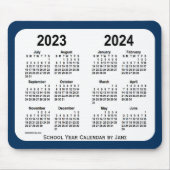 2023-2024 Police Box Blue School Calendar by Janz Mousepad (Vorne)