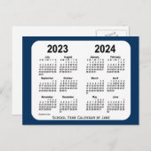 2023-2024 Police Box Blue School Calendar by Janz Postkarte (Vorne/Hinten)
