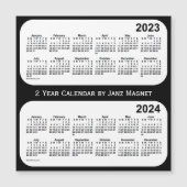 2023-2024 Schwarz-Weiß-Kalender von Janz Magnetkarte (Vorderseite)