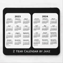 2023-2024 Schwarz-Weiß-Kalender von Janz Mousepad