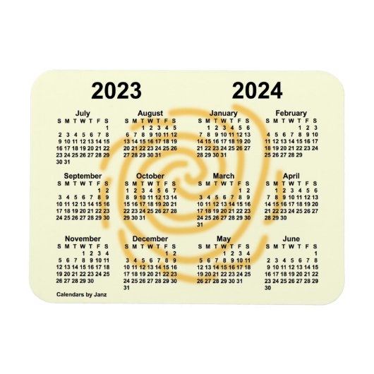2023-2024 Sonnentage Schulkalender von Janz 4x3 Magnet (Horizontal)