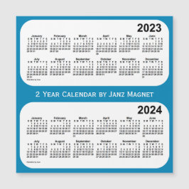 2023-2024 Steel Blue 2 Year Calendar by Janz Magnetkarte