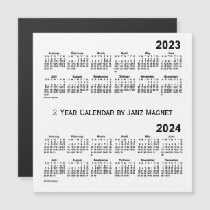 2023-2024 Weißer 2-Jahres-Kalender von Janz Magnet