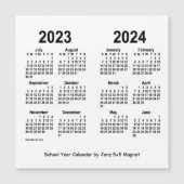 2023-2024 Weißer Schuljahrskalender von Janz Magnetkarte (Vorderseite)