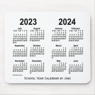 2023-2024 weißer Schulkalender durch Janz Mousepad