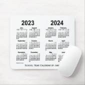 2023-2024 Weißer Schulkalender von Janz Mousepad (Mit Mouse)