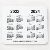 2023-2024 Weißer Schulkalender von Janz Mousepad (Vorne)