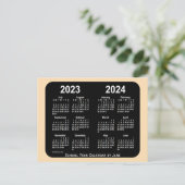 2023-2024 Wheat Neon Mini School Calendar by Janz Postkarte (Stehend Vorderseite)