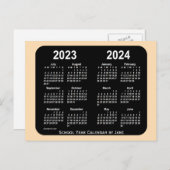 2023-2024 Wheat Neon Mini School Calendar by Janz Postkarte (Vorne/Hinten)