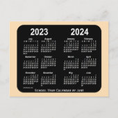 2023-2024 Wheat Neon Mini School Calendar by Janz Postkarte (Vorderseite)