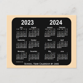 2023-2024 Wheat Neon Mini School Calendar by Janz Postkarte