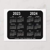2023-2024 White Neon School Calendar von Janz Postkarte (Vorderseite)