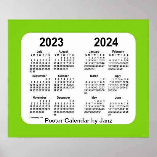 2023-2024 Yellowgreen School Calendar by Janz Poster (Vorne)