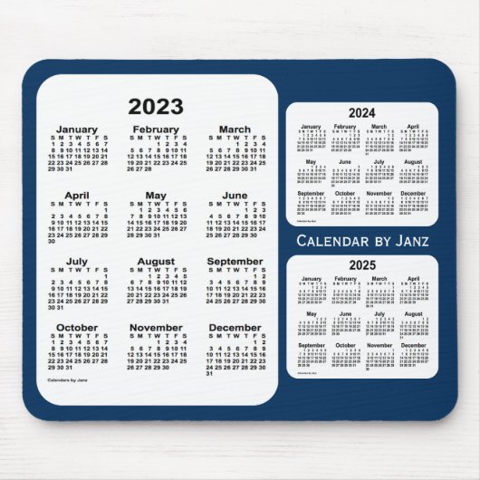 2023-2025 Police Box Blue 3 Year Calendar by Janz Mousepad (Vorne)