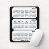 2023-2025 Schwarz-Weiß-Dreijahreskalender von Janz Mousepad (Mit Mouse)