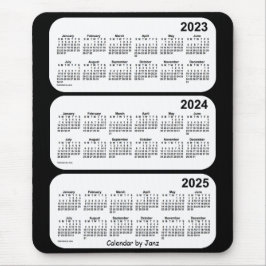 2023-2025 Schwarz-Weiß-Dreijahreskalender von Janz Mousepad