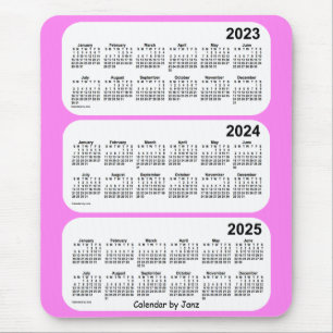 2023-2025 Violet 3 Year Calendar by Janz Mousepad