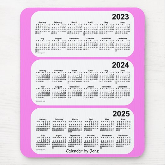2023-2025 Violet 3 Year Calendar by Janz Mousepad (Vorne)