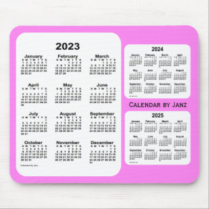 2023-2025 Violet 3 Year Calendar by Janz Mousepad