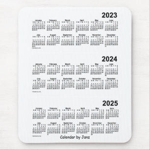 2023-2025 weißer 3-jähriger Kalender durch Janz Mousepad