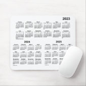 2023-2025 Weißer Dreijahreskalender von Janz Mouse Mousepad (Mit Mouse)