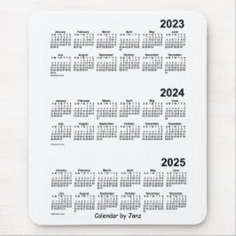 2023-2025 Weißer Dreijahreskalender von Janz Mousepad