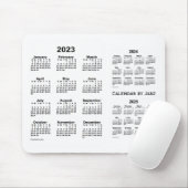 2023-2025 Weißer Dreijahreskalender von Janz Mousepad (Mit Mouse)