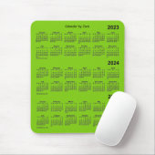 2023-2025 Yellow Green 3 Year Calendar by Janz Mou Mousepad (Mit Mouse)