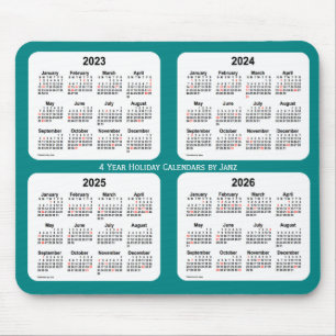2023-2026 Aquamariner Feiertagkalender von Janz Mo Mousepad