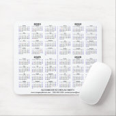 2023 - 2026 Kalender Minimalistisch 4 Jahre Benutz Mousepad (Mit Mouse)