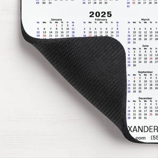 2023 - 2026 Kalender Minimalistisch 4 Jahre Benutz Mousepad (Ecke)