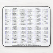 2023 - 2026 Kalender Minimalistisch 4 Jahre Benutz Mousepad (Vorne)