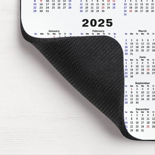 2023 - 2026 Kalender Minimalistisch 4 Jahre Kalend Mousepad (Ecke)