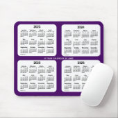 2023-2026 Lila 4-Jahres-Kalender von Janz Mouse Pa Mousepad (Mit Mouse)
