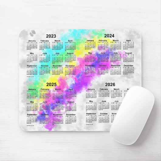 2023-2026 Rainbows End 4 Year Calendar von Janz Mousepad (Mit Mouse)