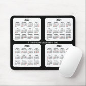 2023-2026 Schwarz-Weiß-Feiertagskalender von Janz Mousepad (Mit Mouse)