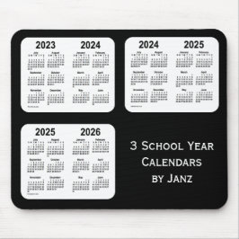 2023-2026 Schwarzer Neon School Year Calendars von Mousepad