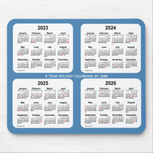 2023-2026 Stahlblau-Feiertags-Kalender durch Janz Mousepad