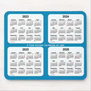 2023-2026 Steel Blue Holiday Calendar von Janz Mousepad