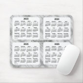 2023-2026 Textile Gray 4 Year Calendar by Janz Mousepad (Mit Mouse)