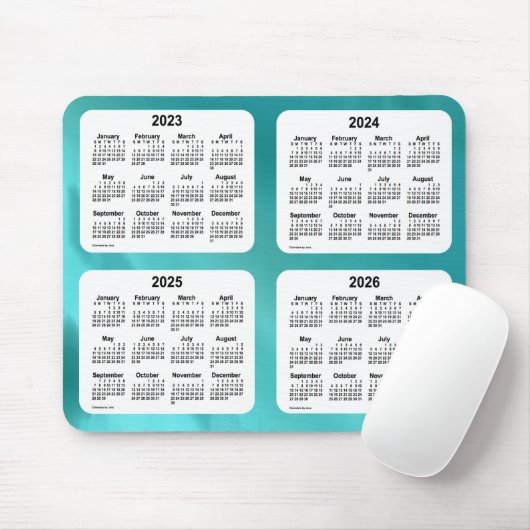 2023-2026 Water World 4 Year Calendar by Janz Mousepad (Mit Mouse)