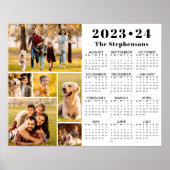 2023-24 School Calendar 6 Photos Personalized Poster (Vorne)