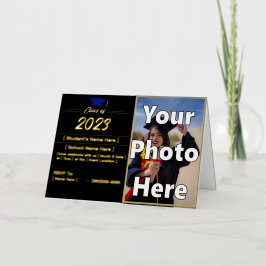 2023 Abschluss-Ankündigung Falded Gold Foil Card