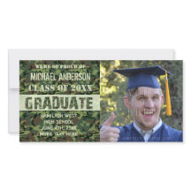 2023 Abschluss Camouflage Custom Foto Green