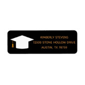 2023 Abschluss Chic Black Gold Rücksendeadresse (Vorne)