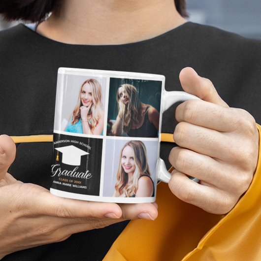 2023 Abschluss Chic Senior Portrait Foto Collage Kaffeetasse