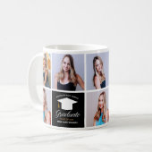 2023 Abschluss Chic Senior Portrait Foto Collage Kaffeetasse (Vorderseite Links)