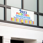 2023 Abschluss Custom Crayon School Banner (Äußeres Gebäude)